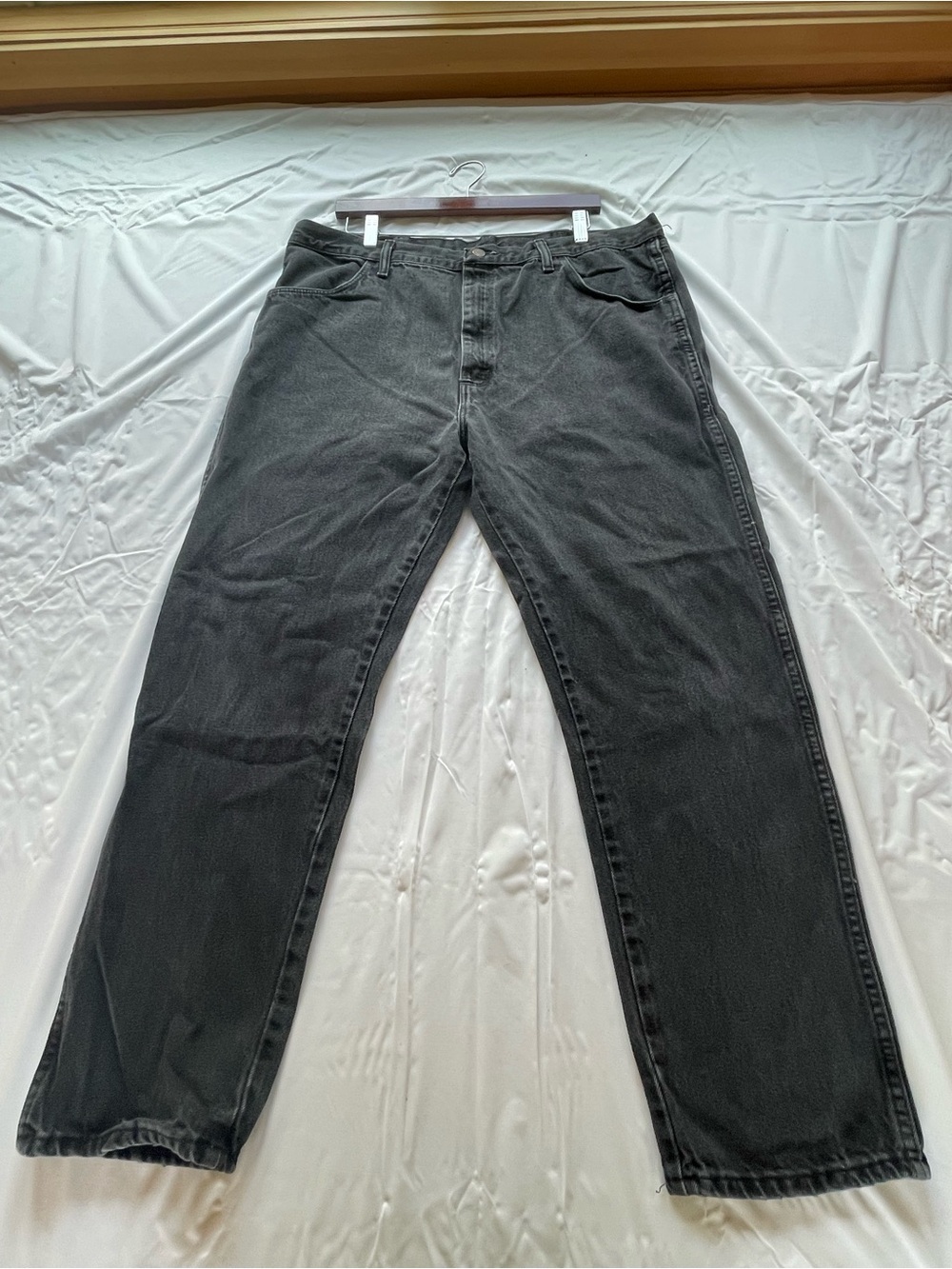 Vintage Rustler charcoal black denim jeans Straight 40x30